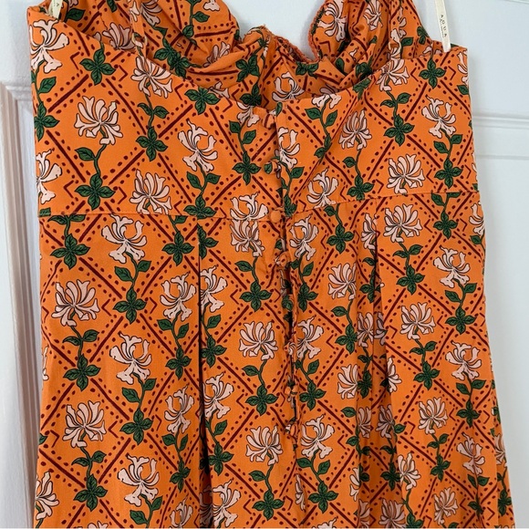 NWT AGUA BY AGUA BENDITA Mambo Herbal Floral Midi Dress - Picture 8 of 8